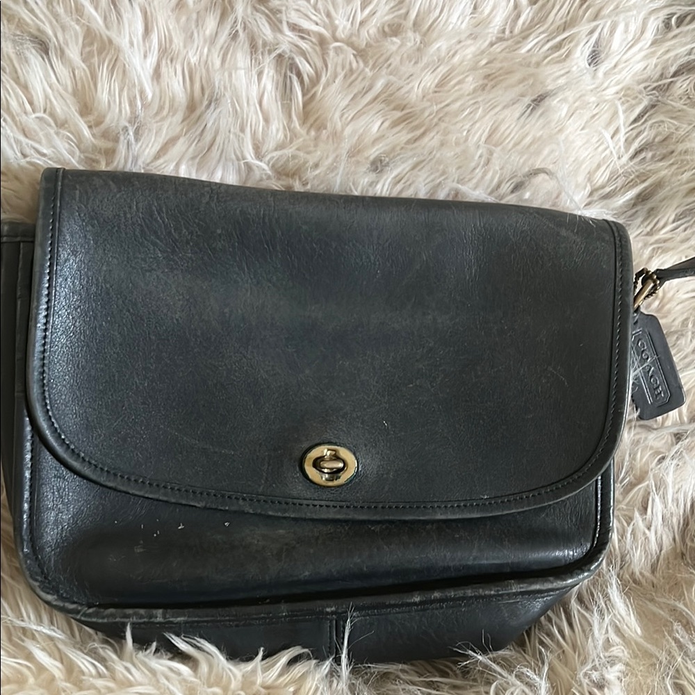 Coach Black Leather Crossbody Bag